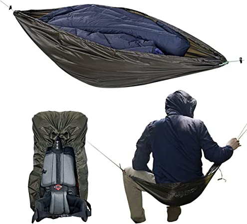 onewind Multifuctional Hammock Gear Sling or Backpack Rain Cover, Ultralight Waterproof Gear Hammock Storage to Place Backpack, Clothes, Quilt, Food or As Hammock Chair, Hammock Protector