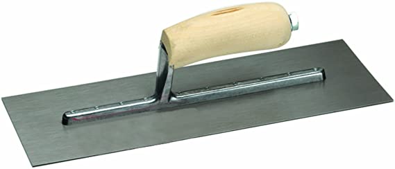 QLT By MARSHALLTOWN FT367 13-Inch by 5-Inch Finishing Trowel Curved Wood Handle