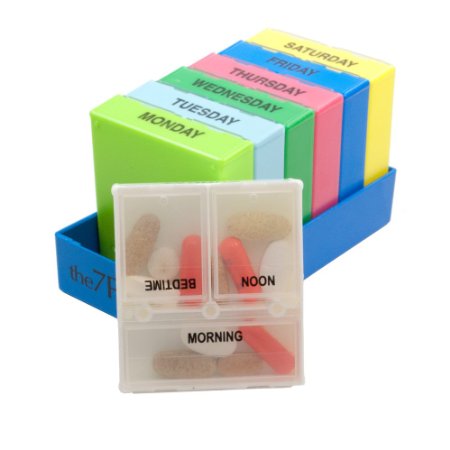 The 7 Pack - 7 Day 3 Compartment Pill Box Medicine Organizer