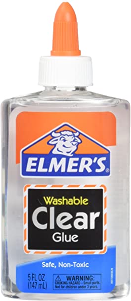 Elmer's E305  Washable School Glue, 5 oz Bottle, 2 Pack, Clear