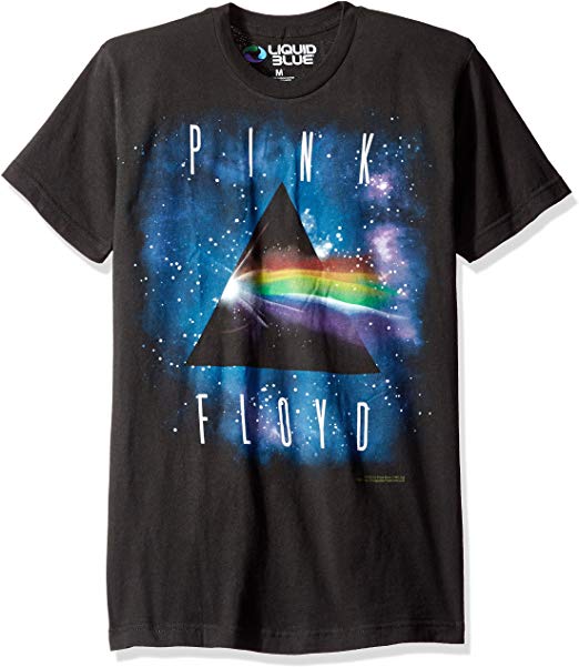 Liquid Blue Men's Plus Size Pink Floyd Dark Side Space Short Sleeve T-Shirt