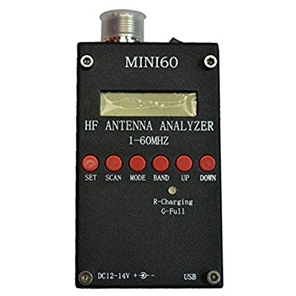 TOOGOO(R) Mini60 sark100 HF ANT SWR Antenna Analyzer Meter For Ham Radio Hobbists Black