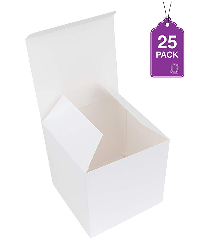 Gift Boxes White 25 Pack 4 x 4 x 4 Great For All Occasions Cupcake boxes, Craft box