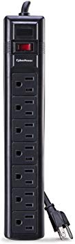 CyberPower CSB7012 Essential Surge Protector, 1500J/125V, 7 Outlets, 12ft Power Cord