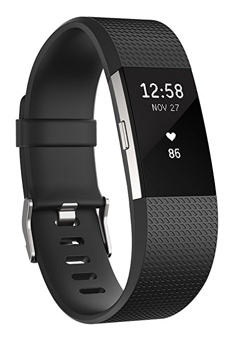 Fitbit FB407SBK Charge 2 - Black, Large