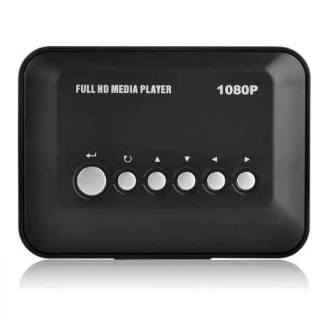 Blusmart® 1080P Full HD Multi TV Media Player HDMI Video Player with YPbPr USB 2.0 SD and HDMI Ports MP3 AVI RMVB MPEG etc Player with Remote Control