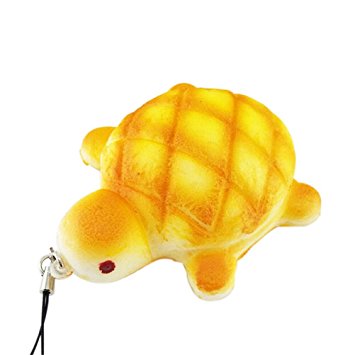 leyouyou520 2 Pieces Tortoise Kawaii Squishy Bread Charm Phone Strap by leyouyou520
