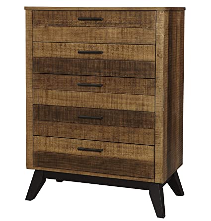 Westwood Design Urban Rustic Brushed Wheat 5 Drawer Chest