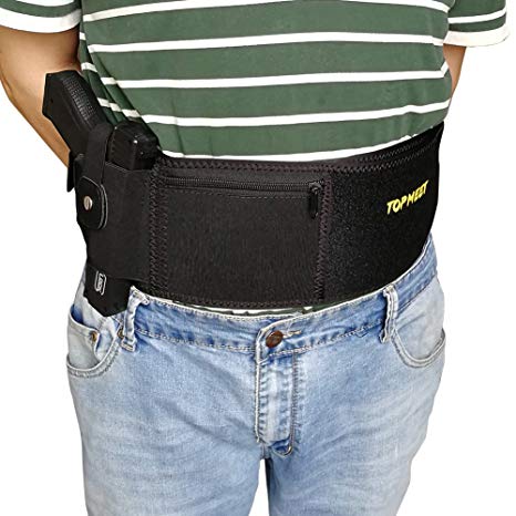 topmeet Belly Band Holster Concealed Carry,with Extra Moveable Magazine Pouch