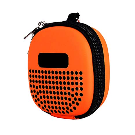 Travel Case for Bose Soundlink Micro Bluetooth Speaker with a Elestic Strap and a Carabiner - Orange