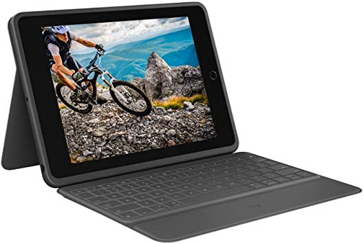 Logitech Rugged Folio Compatible with Seventh-Generation iPad, Graphite