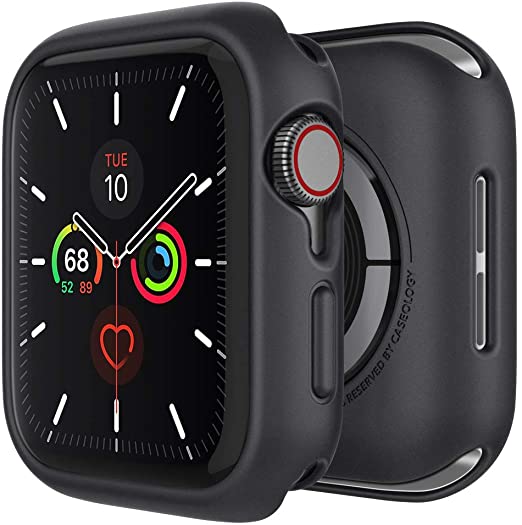 Caseology Nero Desiged for Apple Watch Case for 44mm Series 6 (2020) SE (2020) 5 (2019) 4 (2018) - Black