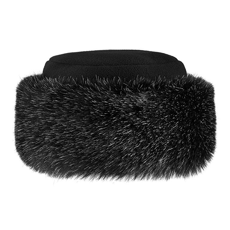 Futrzane Faux Fur Hat with Fleece Winter Ladies Women