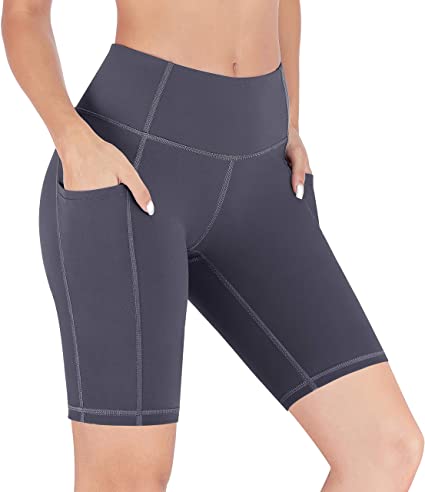 Heathyoga Workout Shorts for Women with Pockets Biker Shorts for Women High Waisted Yoga Shorts Athletic Running Shorts