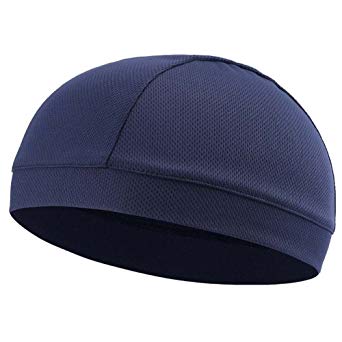 Moisture Wicking Cooling Skull Cap/Helmet Liner/Running Beanie Caps - Motorcycle Cycling Breathable Dome Cap Sweatband