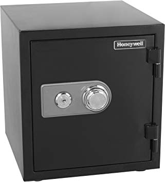 Honeywell Safes & Door Locks - 2105 Steel 2 Hour Fireproof and Water Resistant Security Safe with Dual Dial and Key Lock Protection, 1.23-Cubic Feet, Black