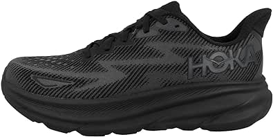 Hoka Men's Clifton 9 Sneaker, Black/Black, 9.5