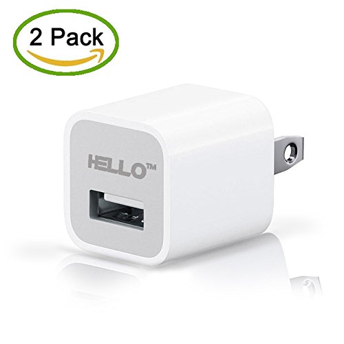 HELLO Universal USB Wall Travel Charger - 2 Pack