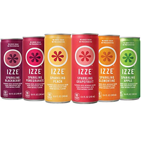 IZZE 6 Flavor Sampler Variety Pack, 8.4oz Cans (Pack of 12)