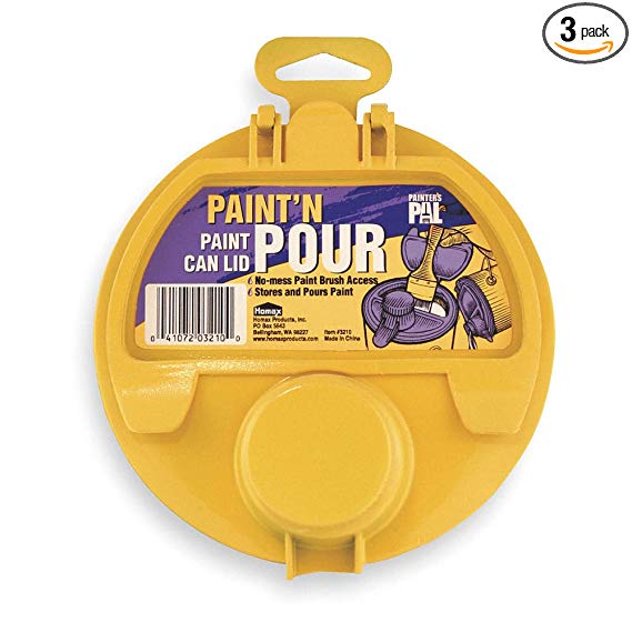 Painters Pal Paint 'N Pour Gallon Paint Can Lid with Spout and Brush Access (3 Pack)