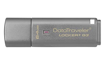 Kingston Digital 64GB Data Traveler Locker   G3, USB 3.0 with Personal Data Security and Automatic Cloud Backup (DTLPG3/64GB)