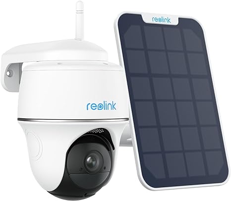 REOLINK Argus PT Lite SP - 3MP Solar Wireless Camera Security Outdoor, 360° Pan-Tilt, Person/Vehicle Detection, 2.4GHz WiFi Solar Powered Camera for Home Security, No Monthly Fee, Local Storage