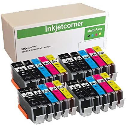 Inkjetcorner Compatible Ink Cartridges Replacement for PGI-250 XL CLI-251 XL for use with MX922 MG5520 MG5522 MG6420 MG5420 MG5422 MX722 Printer (20 Pack)