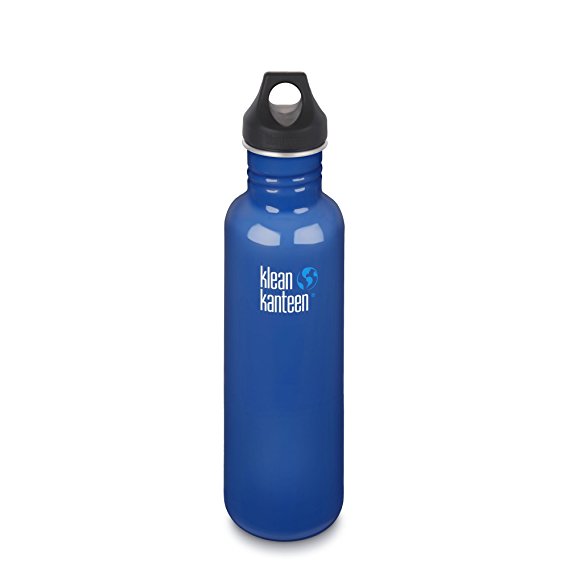 Klean Kanteen Classic Single Wall Stainless Steel Water Bottle with Leak Proof Loop Cap