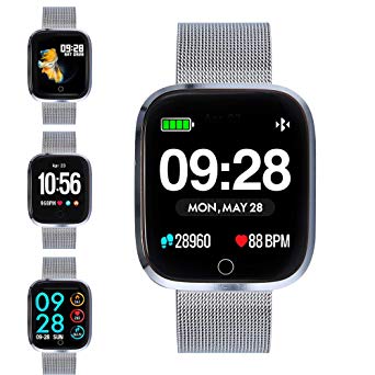Bracelet Activity Tracker, Waterproof Smart Fitness Watch HD Screen Fitness Tracker with Pedometer/Heart Rate & Blood Pressure Monitor/SNS Alert/GPS Running Map
