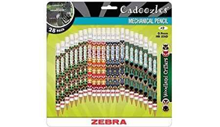 Zebra's Cadoozles #2 Mechanical Pencil 0.9mm Assorted Barrel Colors 28pk (51291)