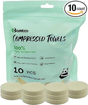 Bamboo 10/50/150 PCS Compressed Towel Tablets 50% Thicker Camping Towels Portable Towels Mini Compressed Travel Towels for Outdoor