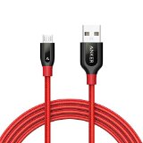 Anker PowerLine Micro USB 6ft The Premium Fastest Most Durable Cable Kevlar Fiber and Double Braided Nylon for Samsung Nexus LG Motorola Android Smartphones and More