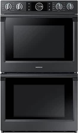 Samsung 30" Smart w/Flex Duo, Steam Cook, Wi-Fi, Large Capacity, NV51K7770DG/AA, Fingerprint Resistant Double Wall Oven, Black Stainless Steel