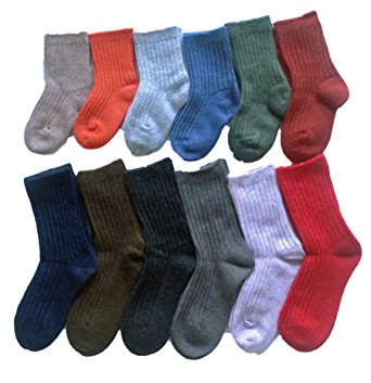 Lian LifeStyle Children 6 Pairs Cashmere Wool Socks Random Color