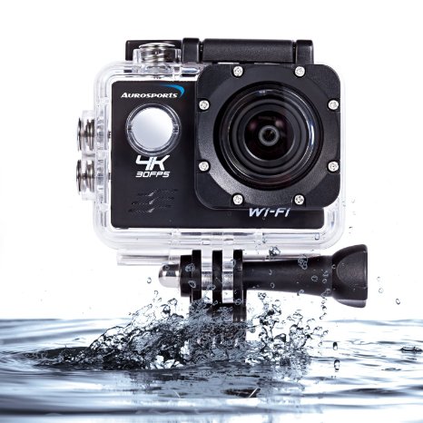 Aurosports 4K 16MP Wi-Fi Waterproof Sports' DV Camera - Supports 64GB（memory card not Included）