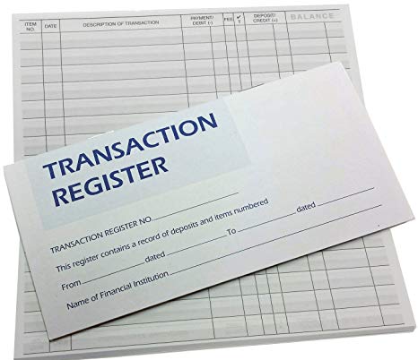 Checkbook Transaction Registers with 2019-2020-2021 Calendars - Set of 10