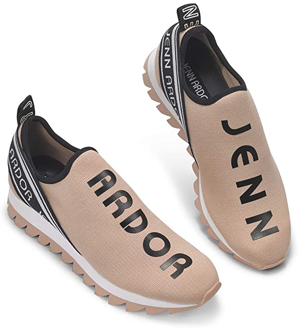 JENN ARDOR Women's Fashion Sneakers Slip On Walking Shoes Comfortable Elastic Sock Platform Work Travel Sneakers Shoes