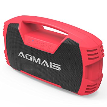 AOMAIS GO Bluetooth Speakers,Portable Indoor/Outdoor 30W Full Volume Wireless Stereo Pairing Speaker System Waterproof,Booming Bass with Power Bank,Durable for Pool Party,Beach,Camping,Hiking(Orange)