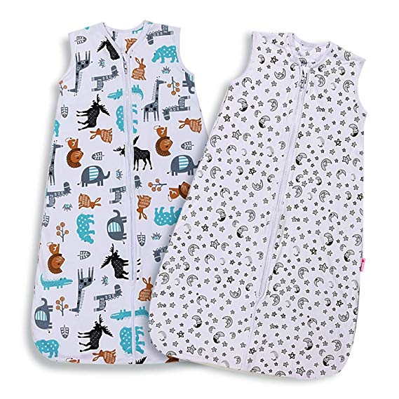 Lictin Baby Sleeping Bag - Baby Wearable Blanket Sleeping Sack Baby 2pcs Baby Swaddle Sack Blanket Sack with Adjustable Length 70-90cm for Infant Toddler 3 to 18 Months