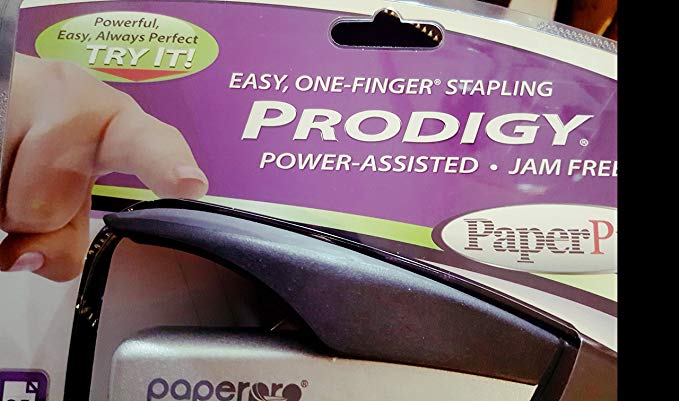 PaperPro Prodigy One-Finger Desktop Stapler, 25 Sheet, Black/Silver (1110) (1, Silv/Blk)