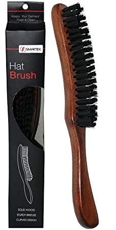 SmartCare Solid Wood Hat Brush With Sturdy Bristles