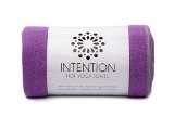 Intention Yoga Towel - Microfiber Hot Yoga Towel Non Slip Corners Protect Yoga Mat and Improve Grip