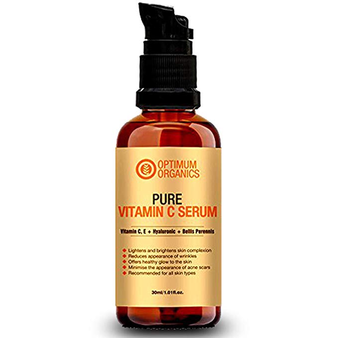 Vitamin C Serum With Hyaluronic Acid 30% For Face, Body, Skin Whitening and Acne Prone Skin. Specially Formulated for Acne Prone and Oily Skin.