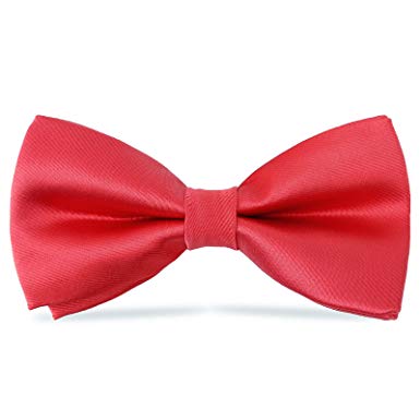 Men's Pre Tied Bow Ties for Wedding Party Fancy Plain Adjustable Bowties Necktie