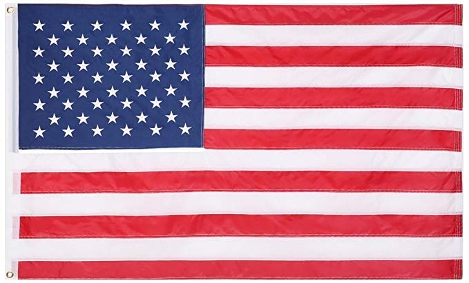 3x5 Foot American US Polyester Flag - Vivid Color and UV Fade Resistant - Canvas Header and Double Stitched - USA Garden Flags with Brass Grommets 3 X 5 Feet