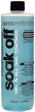 Onyx Professional Soak Off Shellac and Gel Nail Polish Remover Coconut Scented 16 oz