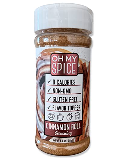 Cinnamon Roll Low Sodium Keto Seasoning, 0 Carbs, 0 Calories, Gluten-Free, Paleo, Non-GMO, No Preservatives, No Fillers, and No Artificial Flavoring (Cinnamon Roll)