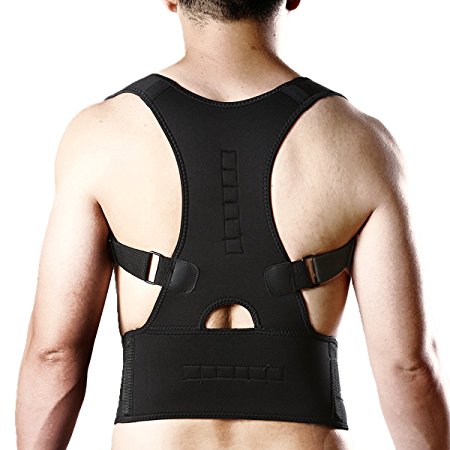 CFR Posture Corrector Shoulder Back Waist Support Braces Compression Prevent Hunched Back Injury Recovery Body Reshape Black/White/Pink/Blue M-XL by UPS