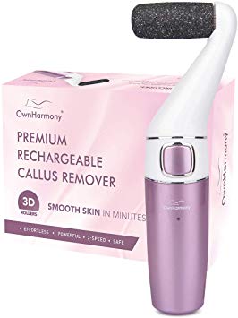 Electric Foot Callus Remover Rechargeable: Own Harmony Professional Pedicure Tools (New 2020 Design) Best Electronic Foot File Sander Perfect Pedi For Hard Skin Removal And Dry Cracked Heels Feet Care