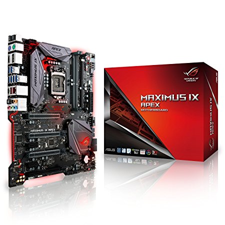 ASUS ROG Maximus IX Apex Motherboard(Aura Sync RGB LEDs, DDR4 4266MHz, DIMM.2 dual M.2 expansion card, and USB Type-A/C)